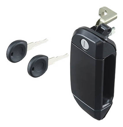 TOPRAN 109 912 Door Handle Left Front, with lock barrel, black-image-2725120