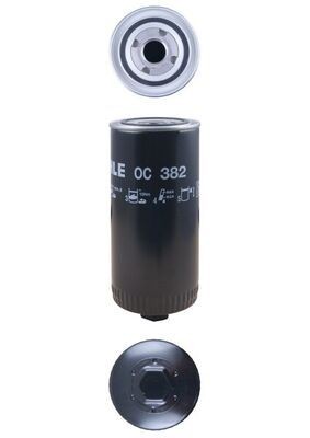MAHLE OC 382 Oil filter Spin-on Filter, with one anti-return valve-image-323415