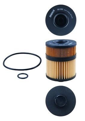 MAHLE OX 563D Oil filter Filter Insert, with gaskets/seals-image-323519