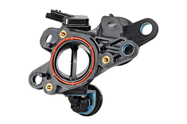 Side view of VALEO 700443 Throttle without gaskets/seals, ORIGINAL PART