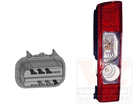 VAN WEZEL 1651922 Rear light Right, with bulb holder-image-7117132