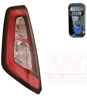 VAN WEZEL 1619921 Rear light Left, with bulb holder-image-7128224