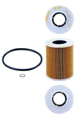 MAHLE OX 369D Oil filter Filter Insert, with gaskets/seals-image-7280037