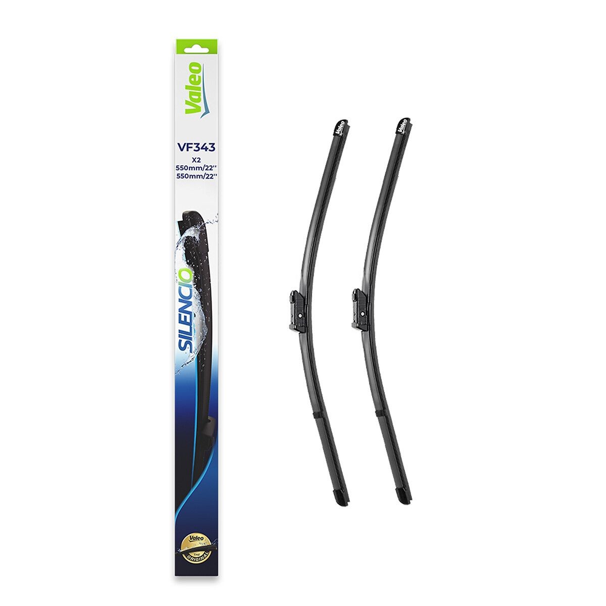 VALEO 574743 Wiper blade Front, 550mm, with pre-mounted adaptor, Pin Fixing-image-7489598