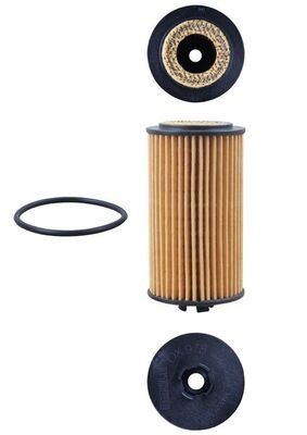 MAHLE OX 978D Oil filter Filter Insert, with gasket/seal-image-7624692