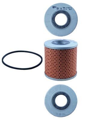 MAHLE OX 14D Oil filter Filter Insert, with gasket/seal-image-7625117