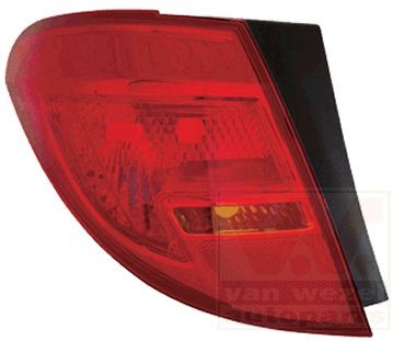 VAN WEZEL 3860931 Rear light Left, without bulb holder, Outer section-image-7655097