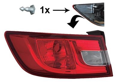 VAN WEZEL 4373931 Rear light Left, without bulb holder, Outer section-image-7655188