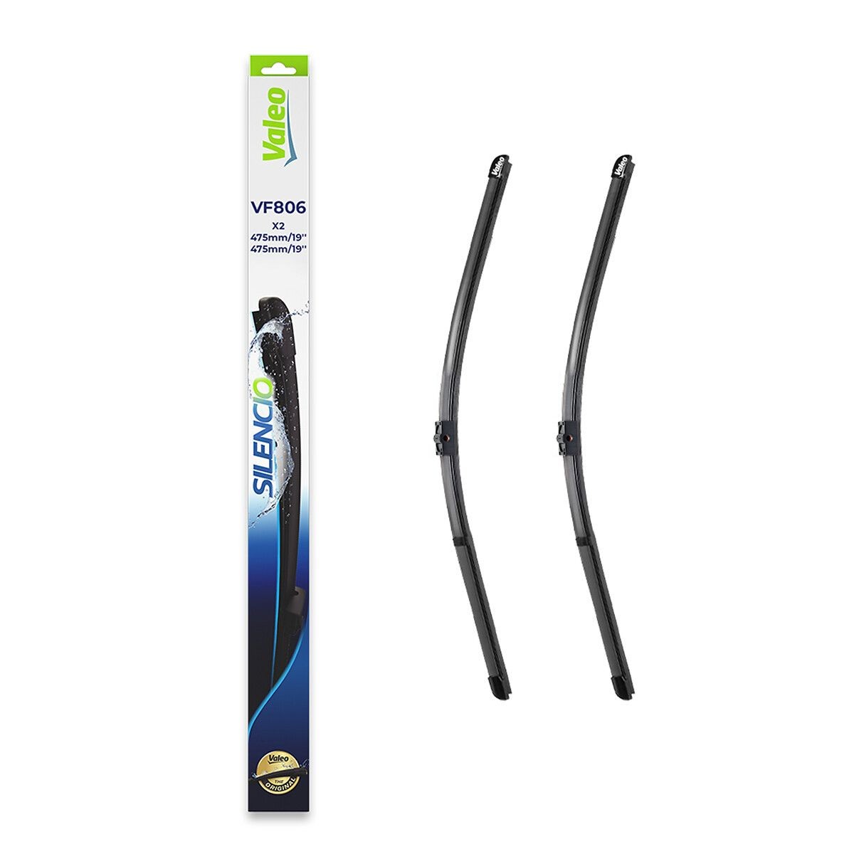 VALEO 577806 Wiper blade Front, 475mm, with pre-mounted adaptor, Pin Fixing-image-7665169