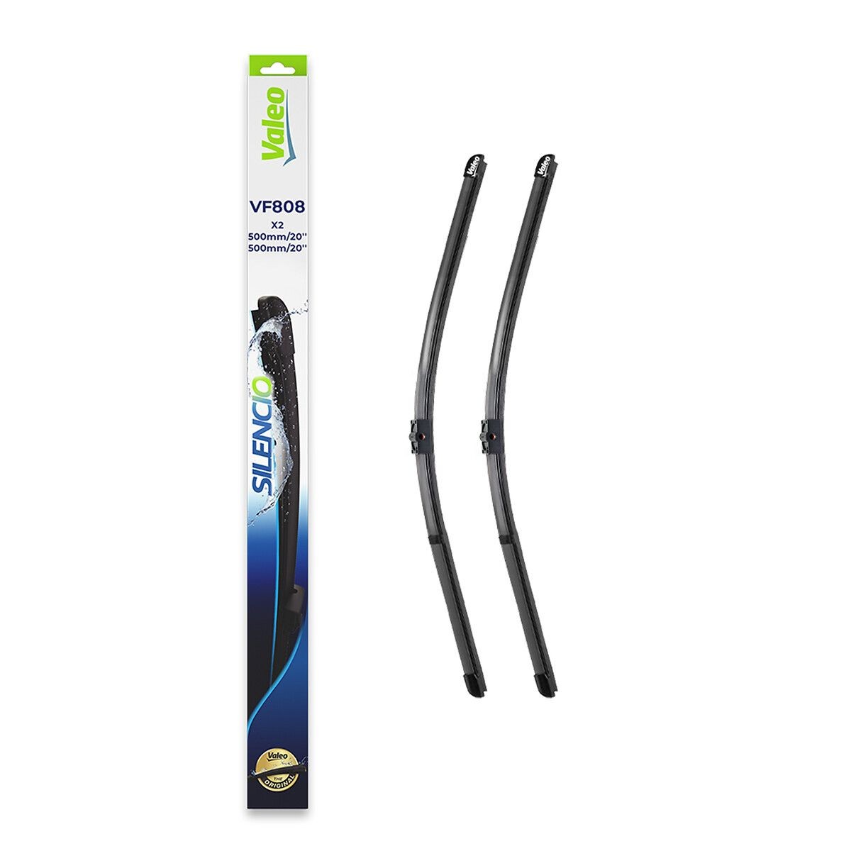 VALEO 577808 Wiper blade Front, 500mm, with pre-mounted adaptor, Pin Fixing-image-7665170