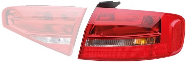 HELLA 2VA 010 914-101 Rear light Right, with bulb holder, Outer section, P21W-image-7695155
