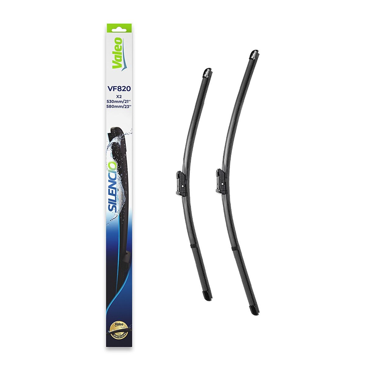 VALEO 577820 Wiper blade Front, 580mm, with pre-mounted adaptor, Pin Fixing-image-7699244