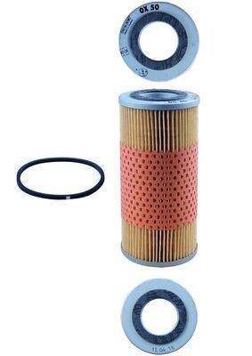 MAHLE OX 50D Oil filter Filter Insert, with gasket/seal-image-7703302