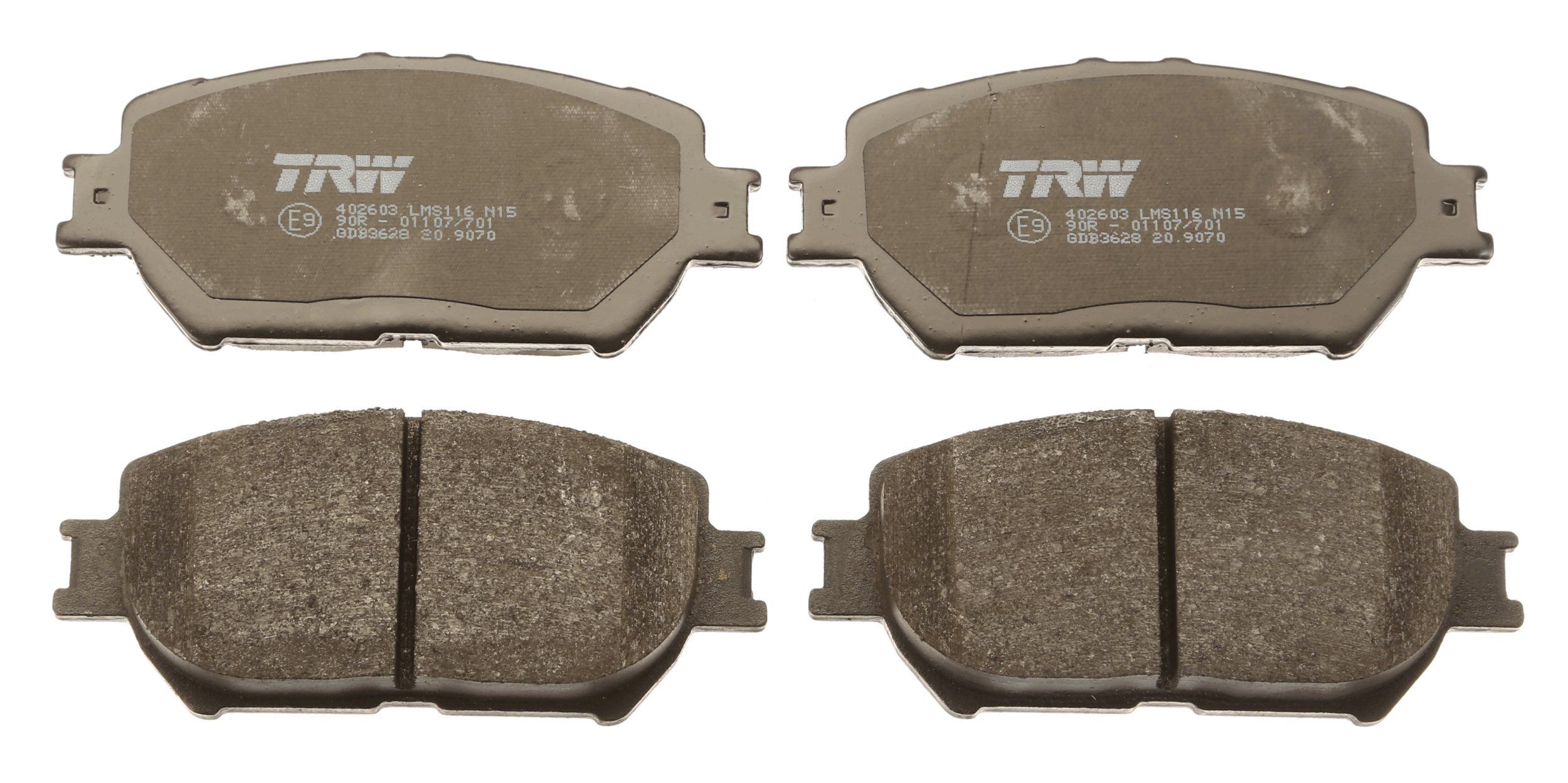TRW GDB3628 Kit pastiglie freno non predisposto per visualizzazione avviso usura