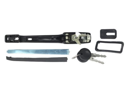 BLIC 6010-01-030402P Door Handle Right Front, with piston clip, chrome/black, with key-image-7921065