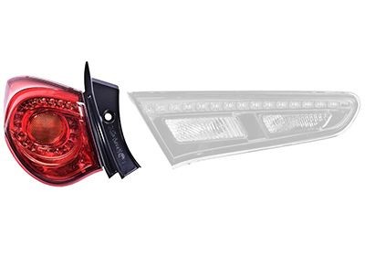 Photos - Car Lights / DRL VAN WEZEL 0113931 Rear light Left, without bulb holder, Outer section, LED
