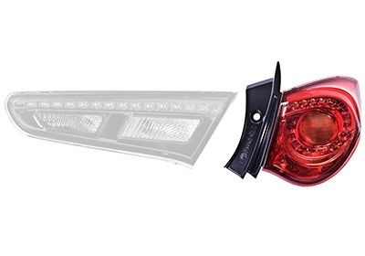 VAN WEZEL 0113932 Rear light Right, without bulb holder, Outer section, LED-image-7997727