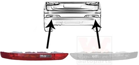 VAN WEZEL 0370929 Rear light Bumper, with bulb holder-image-7997768