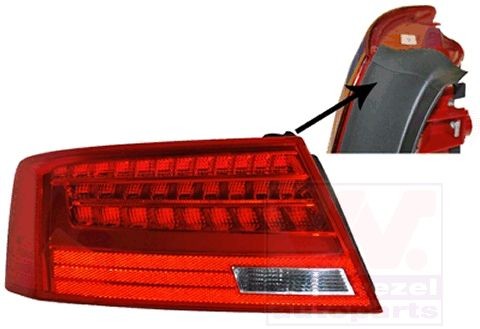 VAN WEZEL 0383925 Rear light Left, with bulb holder, Outer section, LED-image-7997782