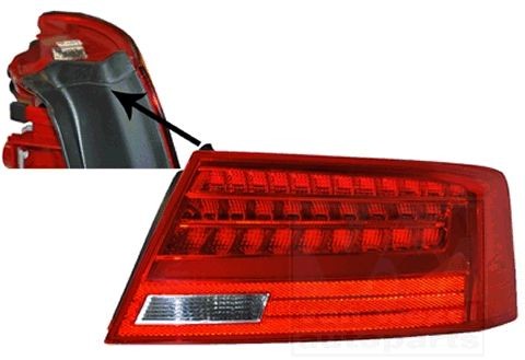 VAN WEZEL 0384926 Rear light Right, with bulb holder, Outer section, LED-image-7997787