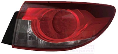VAN WEZEL 2766932 Rear light Right, without bulb holder, Outer section-image-7997925