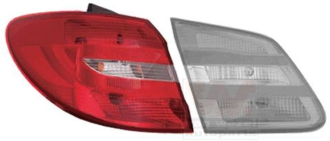 VAN WEZEL 3054921U Rear light Left, with bulb holder, Outer section-image-7997965