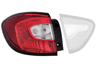 VAN WEZEL 4386921 Rear light Left, with bulb holder, Outer section-image-7998083