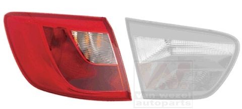VAN WEZEL 4923921 Rear light Left, with bulb holder, Outer section-image-7998100