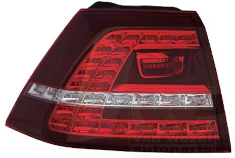 VAN WEZEL 5766925 Rear light Left, with bulb holder, Outer section-image-7998168