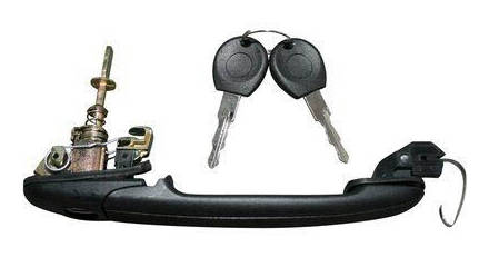 JP GROUP 1187101900 Door Handle JP with key, Right Front, black-image-7998737