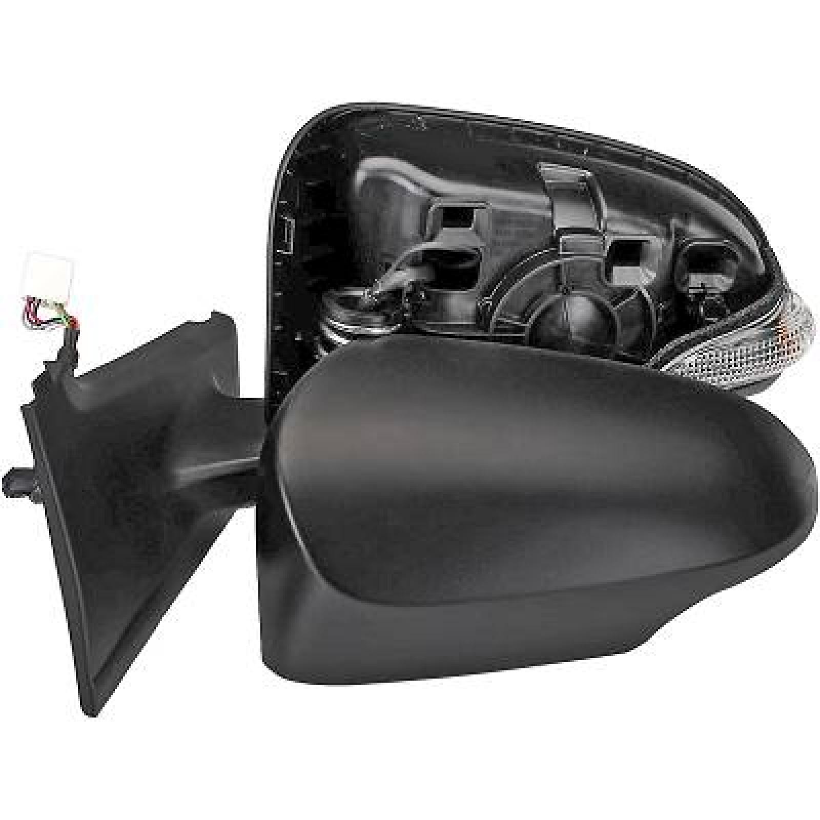 Rétroviseur extérieur Diederichs 6607125 gauche avec couche d'apprêt convexe, pour ajustage électrique des rétroviseurs, Rétroviseurs complets