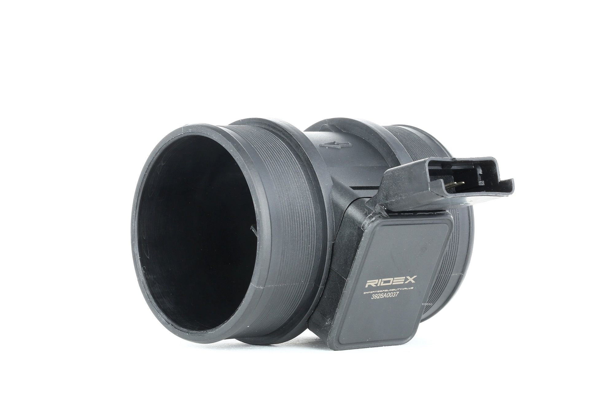 Side view of RIDEX 3926A0037 Mass air flow sensor with housing