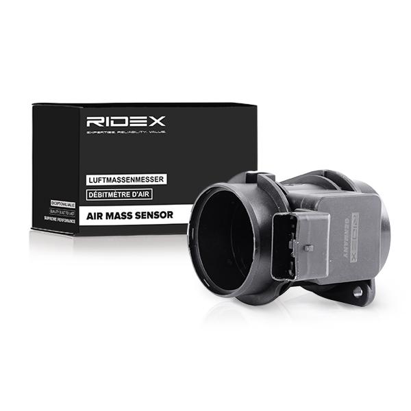 Side view of RIDEX 3926A0072 Mass air flow sensor with housing, with integrated air temperature sensor
