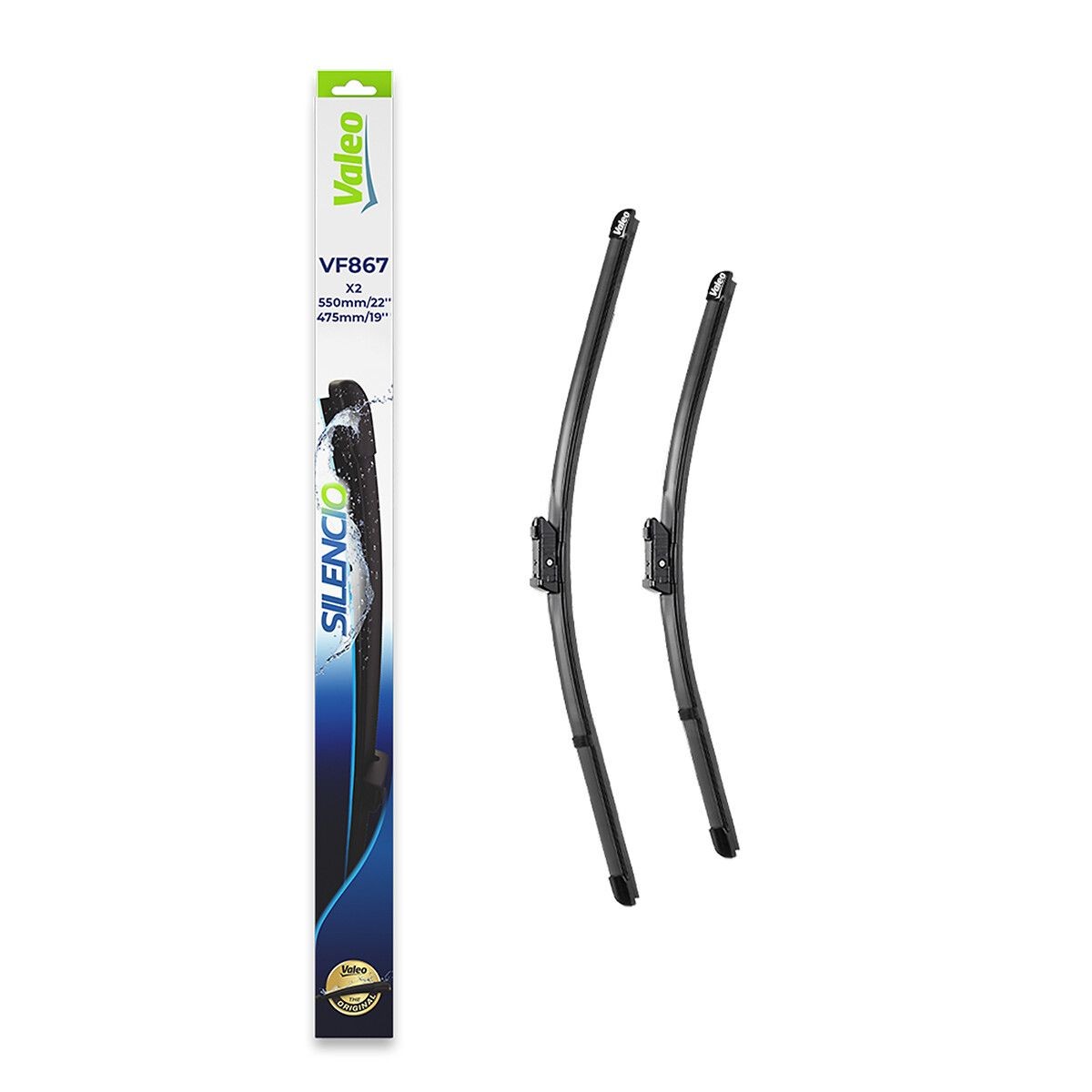 VALEO 577867 Wycieraczki z przodu, 475[mm], Bezszkieletowe, Top Lock