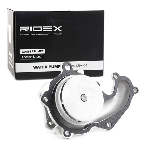 RIDEX 1260W0025 Pompa Apa fara rola curea, pentru actioanre curea transmizie cu caneluri, cu set suruburi, cu garnituri