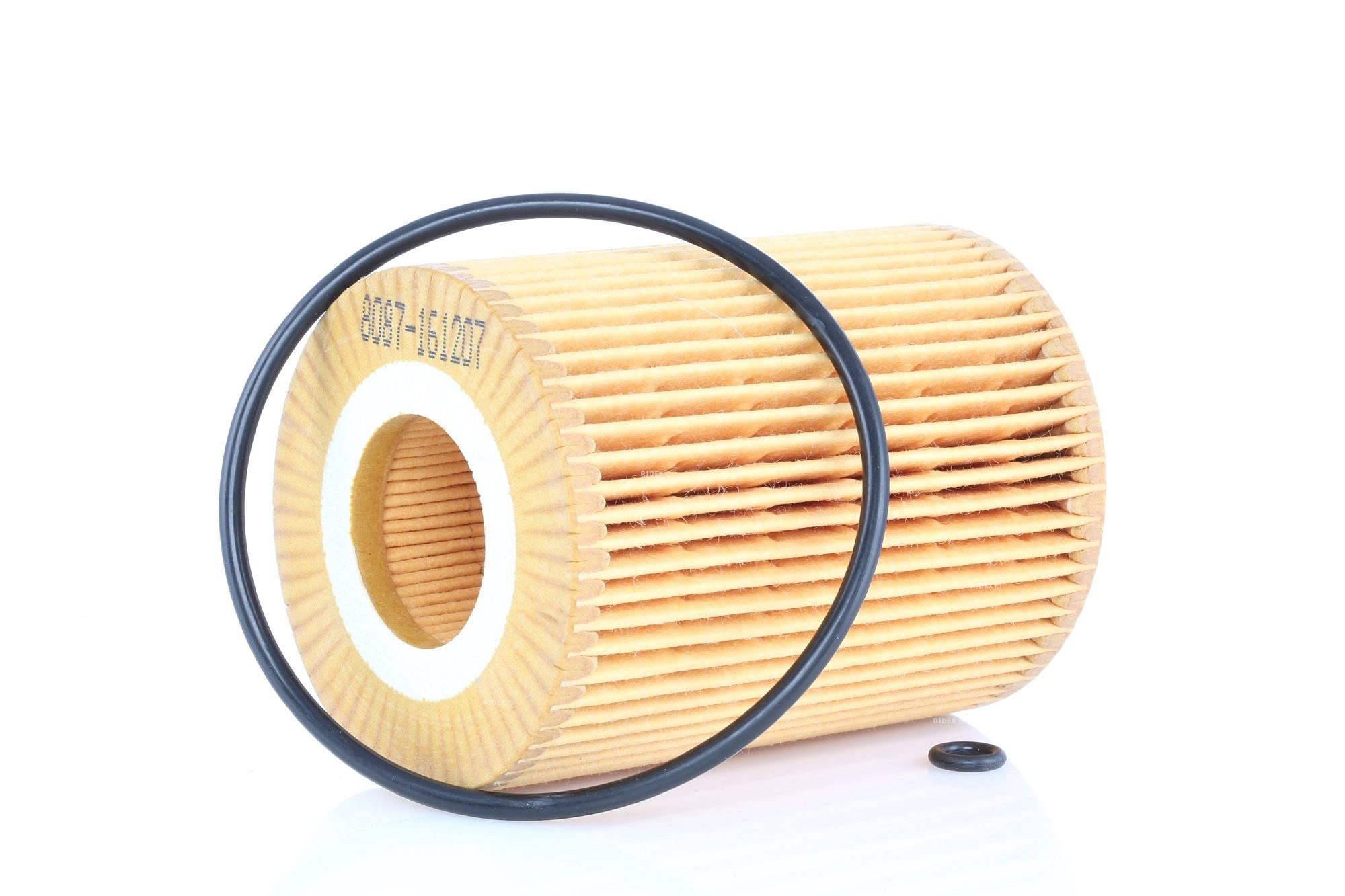 Side view of RIDEX 7O0040 Oil filter Filter Insert, with gaskets/seals