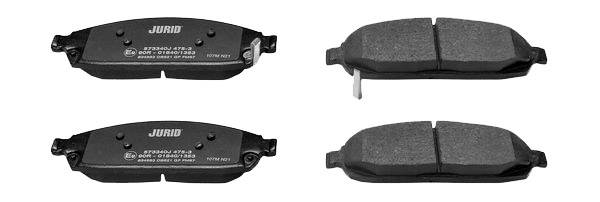JURID 573340J Brake pad set with acoustic wear warning, without accessories
