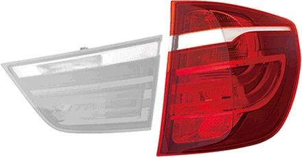 VAN WEZEL 0682932 Rear light Right, without bulb holder, Outer section-image-8680866