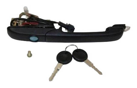 AUTOMEGA 100021710 Door Handle black, with lock barrel
