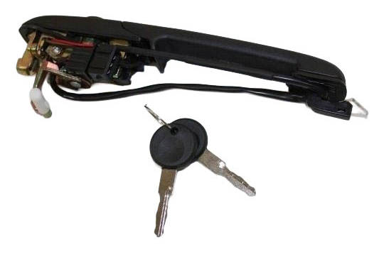 AUTOMEGA 100022410 Door Handle black, with lock barrel