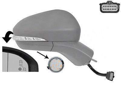 VAN WEZEL 1883826 Wing mirror * HAGUS * Right, without memory, primed