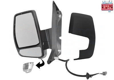 VAN WEZEL 1987801 Wing mirror * HAGUS * Left, Internal Adjustment, Rough