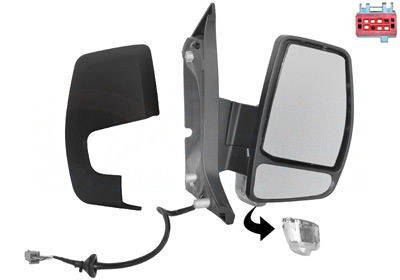 VAN WEZEL 1987802 Wing mirror * HAGUS * Right, Internal Adjustment, Rough