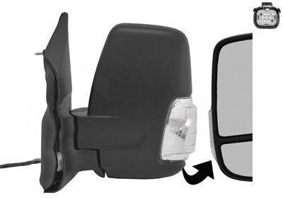 VAN WEZEL 1991801 Wing mirror * HAGUS * Left, black, Short mirror arm