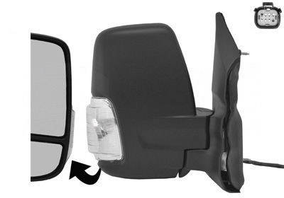 VAN WEZEL 1991802 Wing mirror * HAGUS * Right, black, Short mirror arm