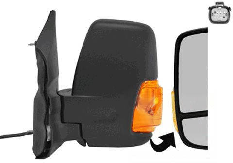 VAN WEZEL 1991803 Wing mirror * HAGUS * Left, black, Short mirror arm