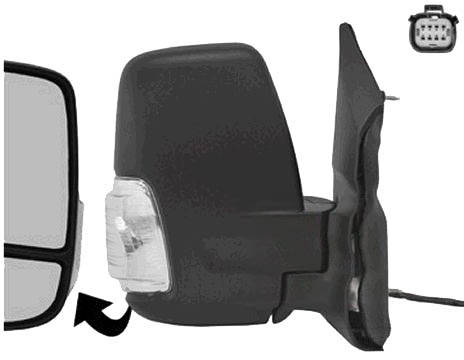 VAN WEZEL 1991806 Wing mirror * HAGUS * Right, black, Short mirror arm