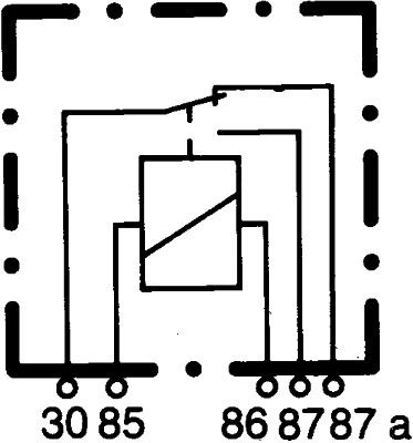 Side view of HELLA 4RD 933 332-041 Relay, main current