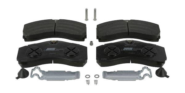 JURID 2924605390 Brake pad set prepared for wear warning indicator, with accessories-image-9441245