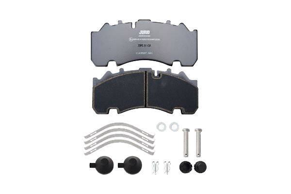JURID 2926305390 Brake pad set prepared for wear warning indicator, with accessories-image-9441400